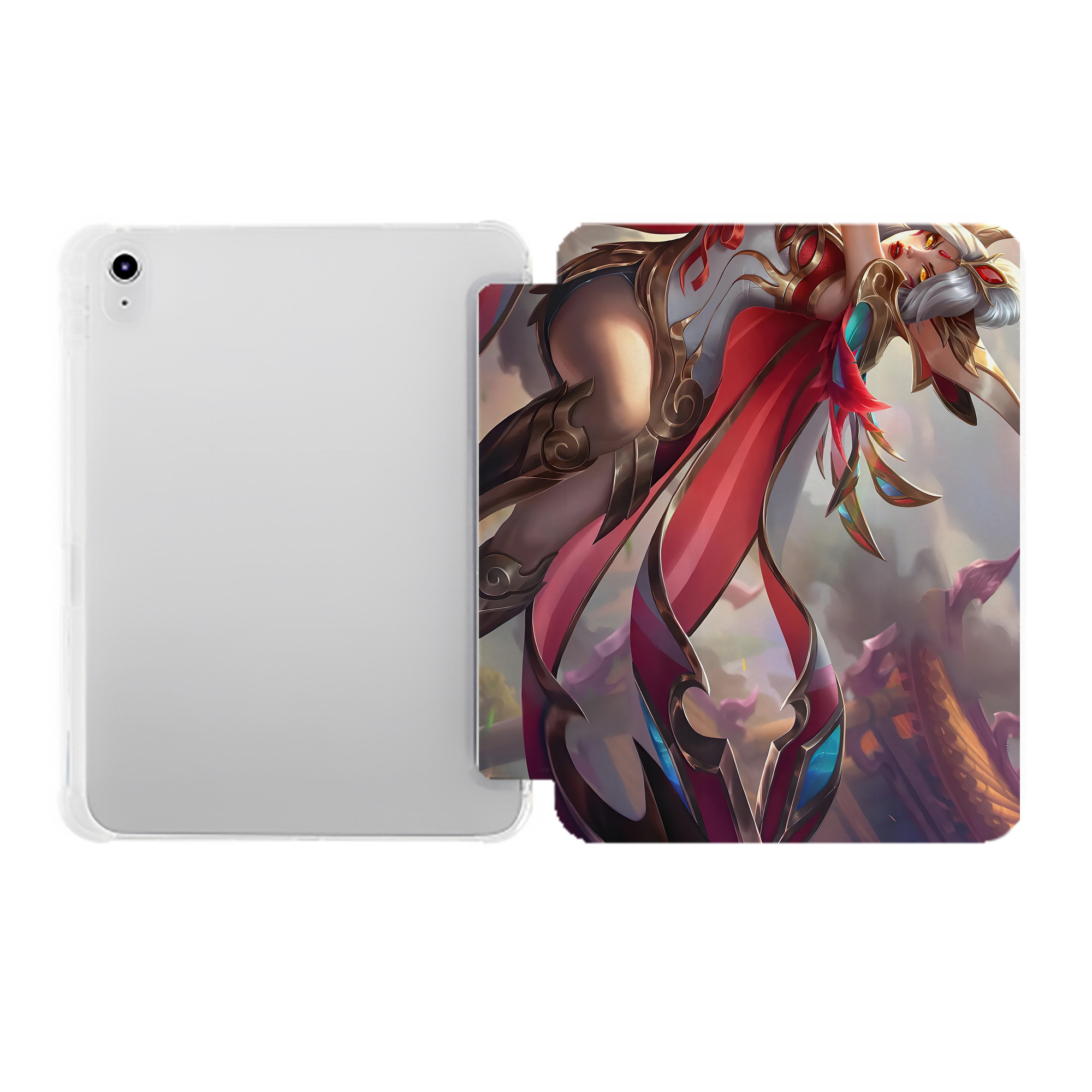 （画像用） リーグ・オブ・レジェンド League of Legends LOL IPad ケース ペン収納付き 三つ折りスタンド PUレザー×シリコン 対応機種9.5/10.5/10.9インチ